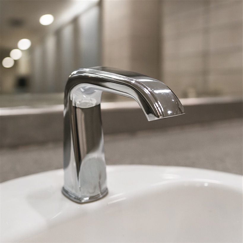 Chrome Sink Faucet Restroom